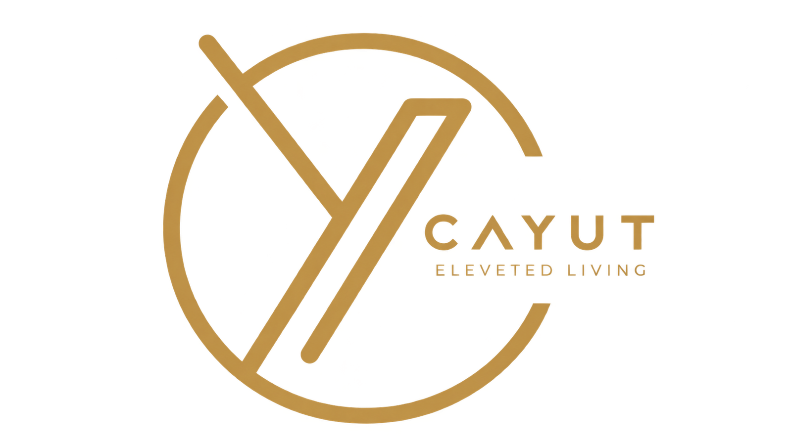 gold cayut monogram logo